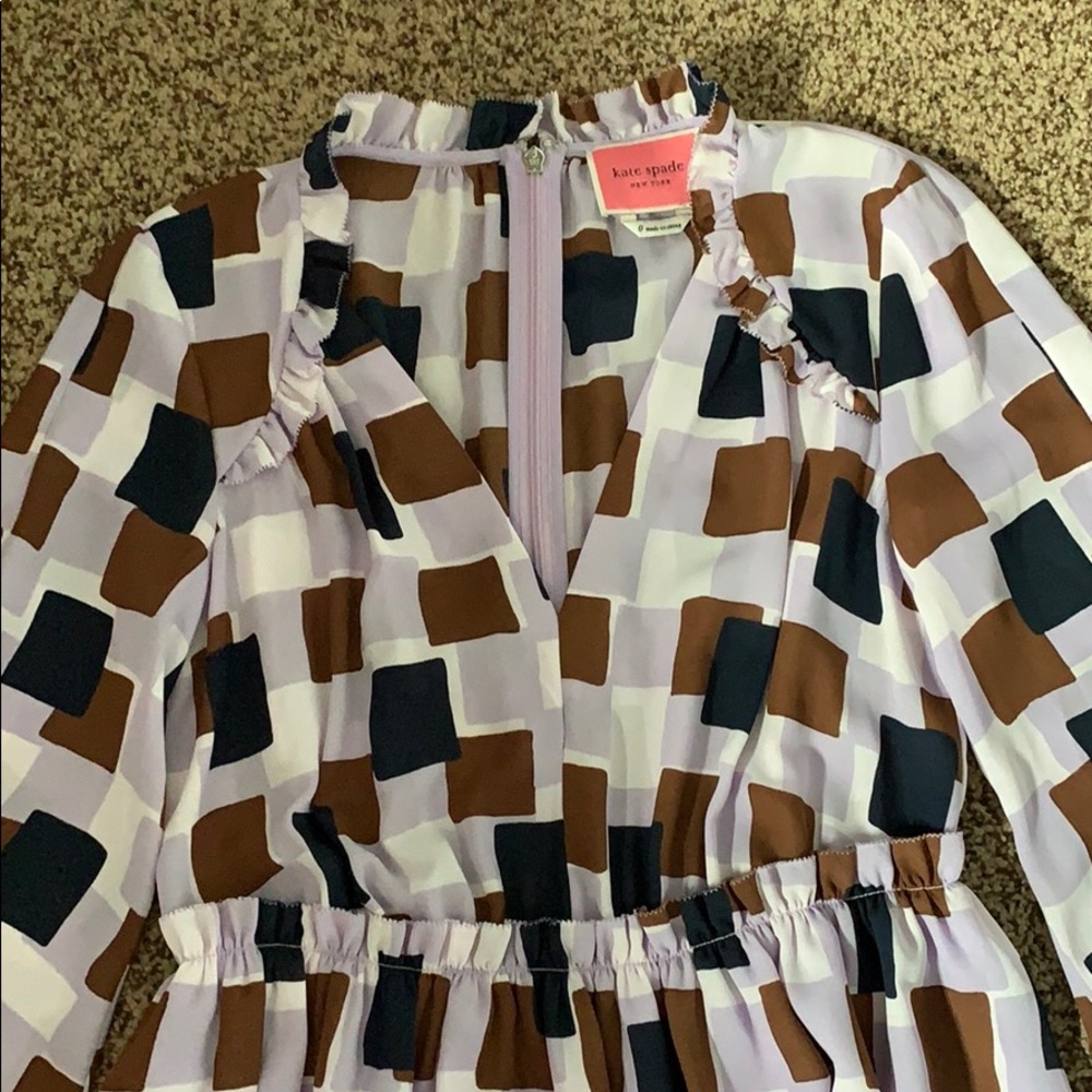 ♠️ Kate Spade geo squares mini dress ♠️ - Picture 4 of 6